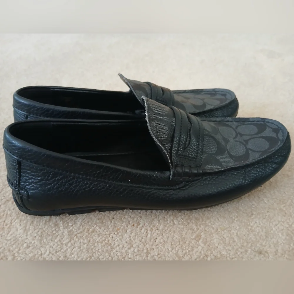 Coach Mott Driver Charcoal Black Slip-On Loafers Size 11.5D. FL - Picture 2 of 8